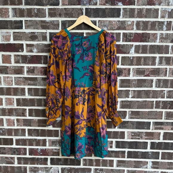 Anthropologie Multicolor Floral Long Sleeve Dress - Picture 10 of 11